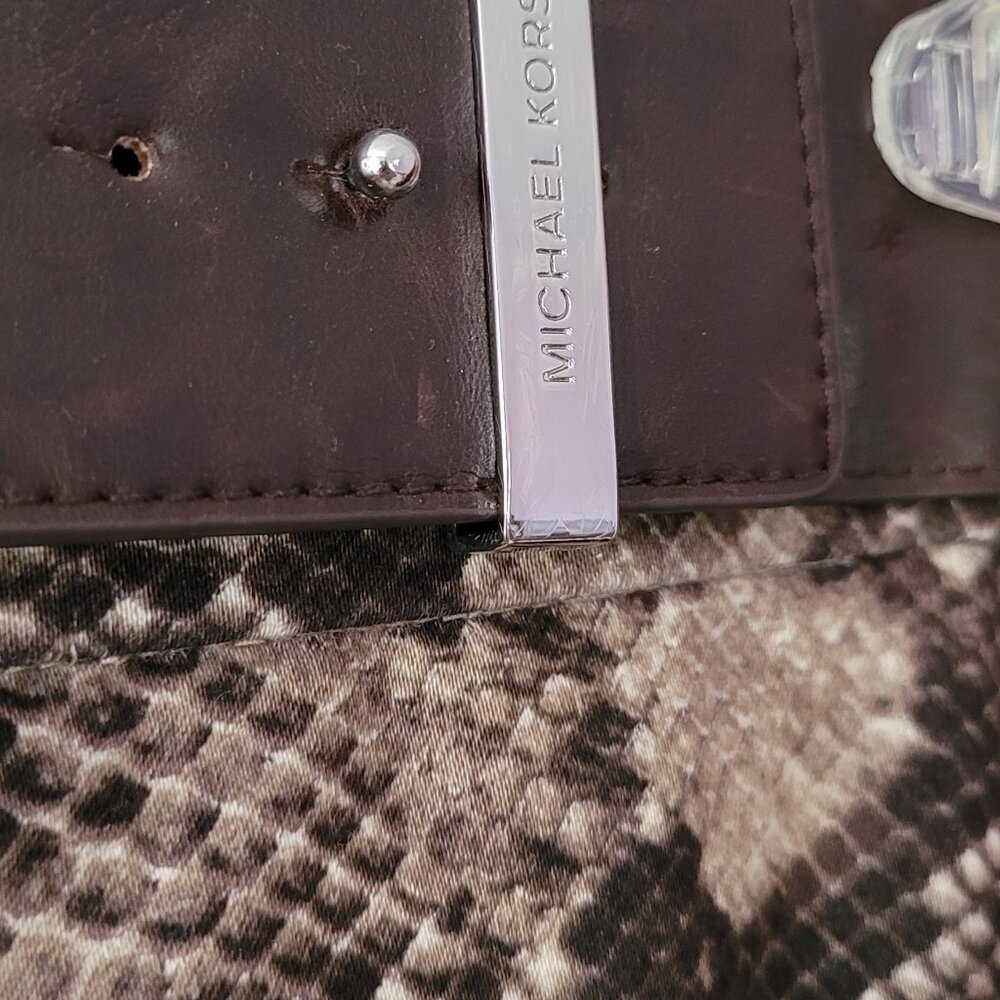 Michael Kohrs Snake Skin Skirt with Belt